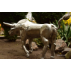 bull made of stainless steel sculpture